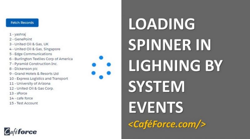 Loading Spinner in Salesforce Lightning by System Events - CafeForce