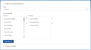 pagination fields selection